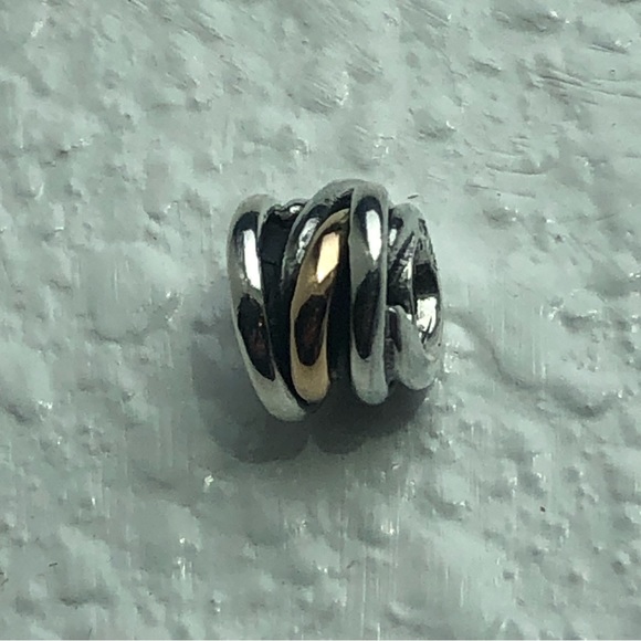 Pandora Retired 14k 925 Ring Cluster Charm - Picture 3 of 9